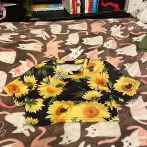 Floral Print Crop Tee